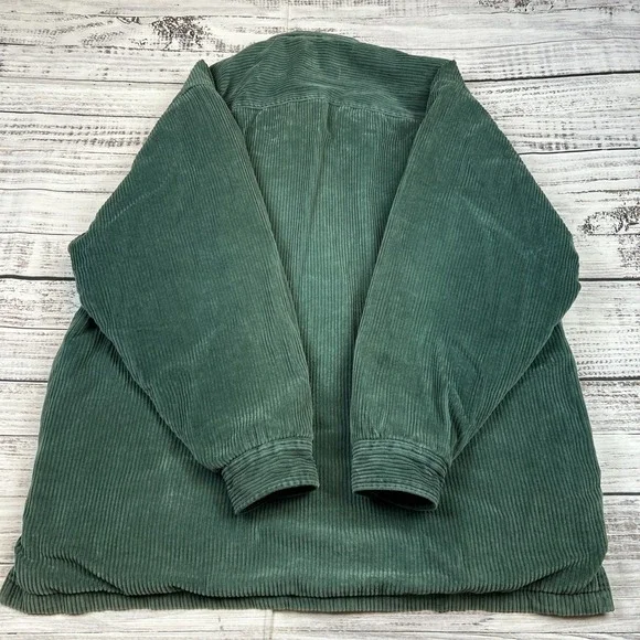 VTG Abercrombie & Fitch Co. Corduroy Long Sleeve Shirt Shacket Sz M Extra Rugged - Picture 8 of 9